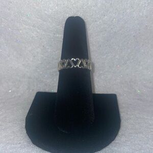 Sterling Silver Heart Link Ring